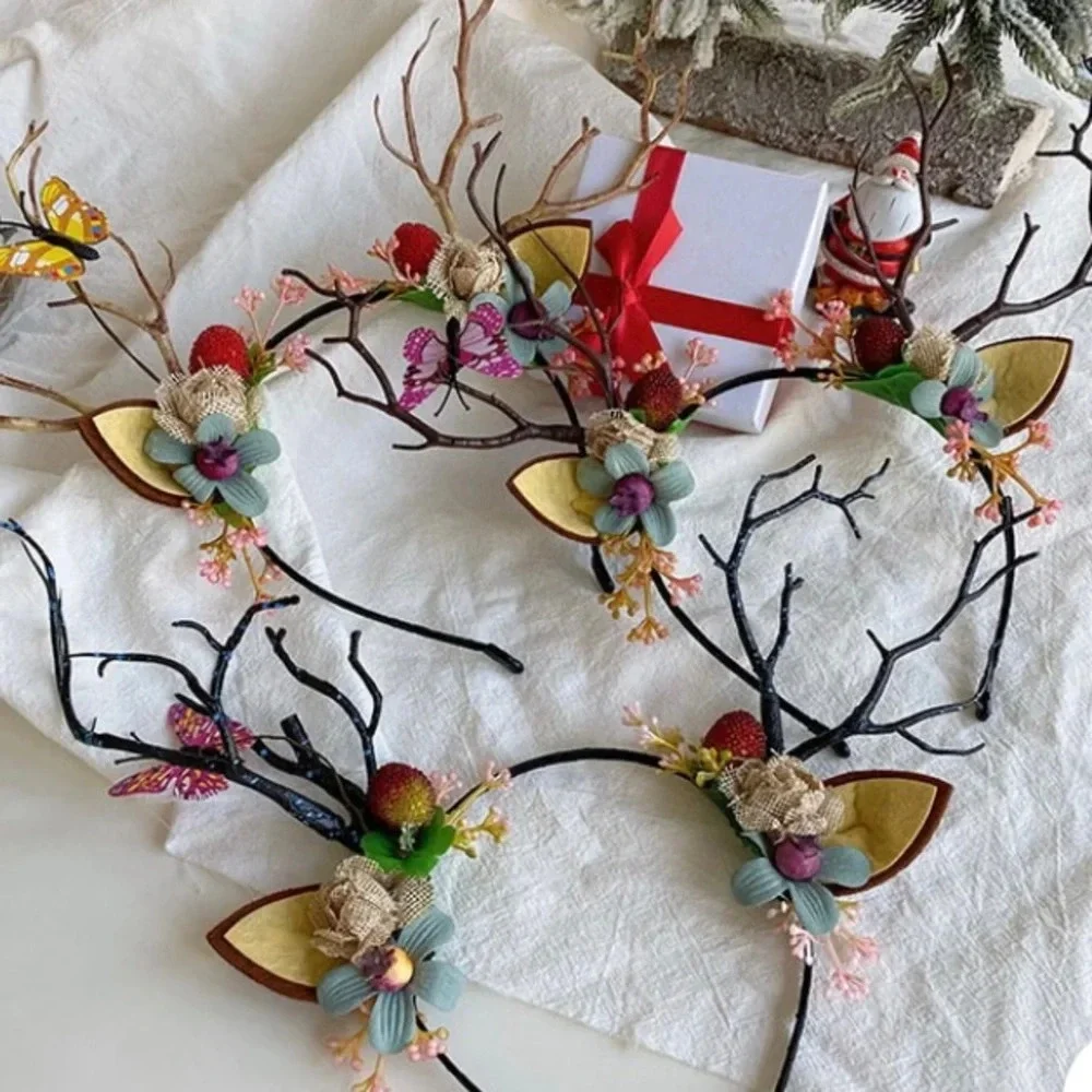 Women Girls Christmas Fairy Tale Flower Christmas headband.
